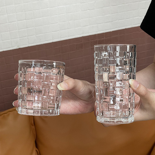 玻璃藤编清新森系果汁杯
