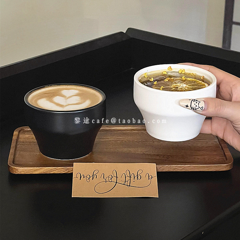 复古风陶瓷哑光咖啡杯