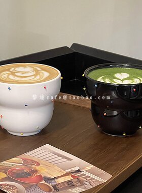 韩式ins风可爱浮雕立体波点陶瓷
