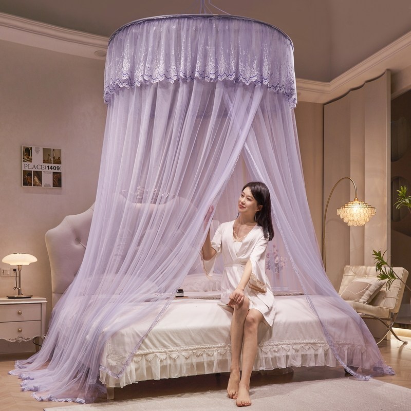 超大特大加大2 2.2 2.3 2.4 2.5 2.6 2.7m米床圆顶吊顶子母床蚊帐