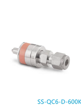 Swagelok世伟洛克(SS-QC6-D-600K2) 快速接头带阀管茎3/8 橙色键