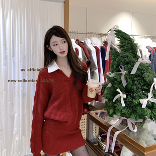 半裙套装 度很高Ace品味加持下高智feel·假两件毛衣 OFFICIAL