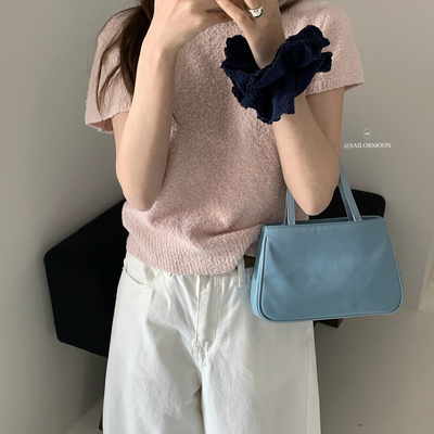 想象SAILORMOON -26年早春韩系温柔风肌理感短袖针织衫