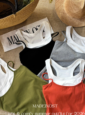 MADEIN OST-美式复古撞色假两件背心