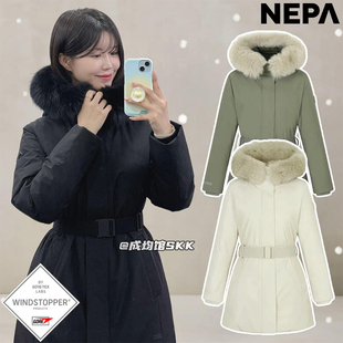 反季节韩国代购NEPA耐葩户外鹅绒女士保暖休闲羽绒服外套