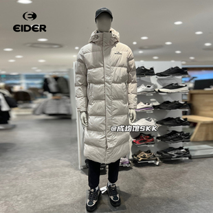 韩国代购eider男女同款东北过冬中长款鸭绒羽绒服保暖外套折扣款