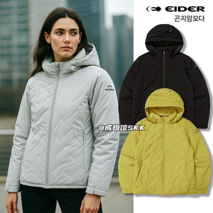 反季节折扣eider女户外休闲轻薄短款鸭绒羽绒服外套韩国代购直邮