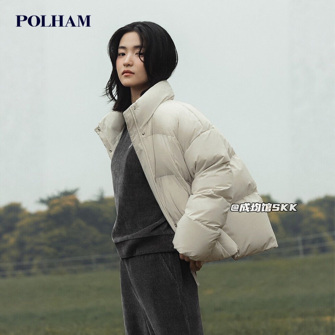 韩国代购折扣款Polham女士厚实保暖羽绒东北抗寒外套冬季