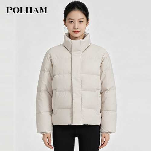 反季特价韩国代购Polham加厚羽绒服男女户外冬季零下抗寒短外套