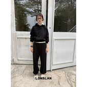 2025秋季 收脚卫裤 新款 LONSLAN 舒适简约短款 插袋卫衣 套装