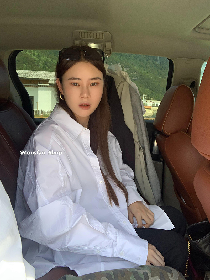 LONSLAN帅哥美女都爱的白衬衫简约质感纯色