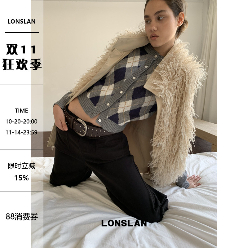 LONSLAN 25AW 10/20 20:00NEW 两面穿羊羔毛马甲
