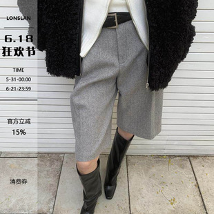 LONSLAN 24WINTER 11/10 20:00NEW羊毛西装中裤