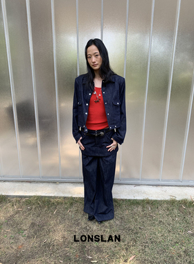 LOSLAN 25SS春夏新款 休闲穿搭牛仔套装 短裙 阔腿裤三件套装
