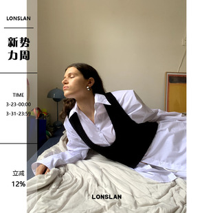 针织大U领毛衣背心 NEW LONSLAN 2024AW