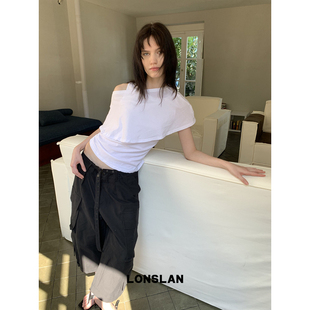 LONSLAN 26SUMMER收腰披肩多穿设计背心