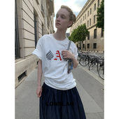 LONSLAN 黑桃A图案印花短袖 2025 SUMMER