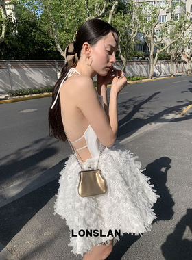 LONSLAN25SUMMER 超仙气重工露背蓬蓬连衣裙