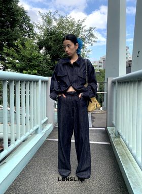 LONSLAN 2024AW NEW 收腰牛仔衬衫套装