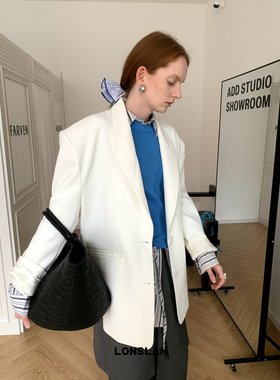 LONSLAN 2024AW NEW质感白色西装外套