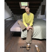 LONSLAN2025早秋新款 V领针织毛衣