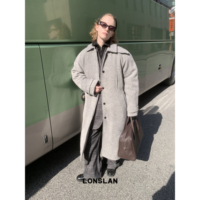 LONSLAN 24WINTER 12/9 20:00NEW毛呢羊毛茧型大衣