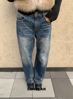 LONSLAN 25AW 12.8  00:00NEW 做旧低腰直筒牛仔裤