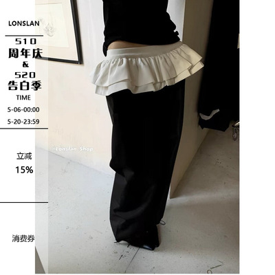 LonslanShop抽绳缩口显瘦长裤