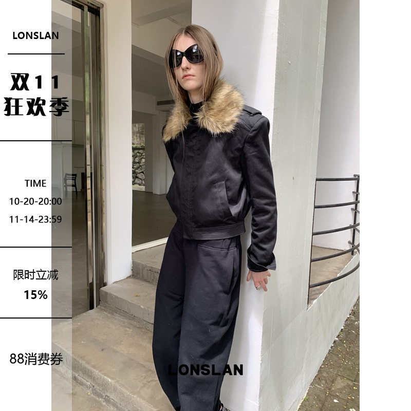 LONSLAN 25AW 10/20 20:00NEW毛领短款夹克外套