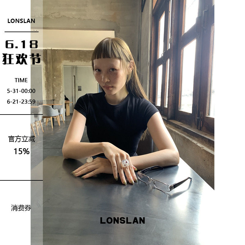 LONSLAN 2026SUMMER春夏新款 擦肩短袖短款显瘦T