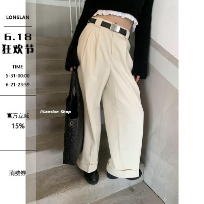 LONSLAN百搭阔腿LONSL休闲裤