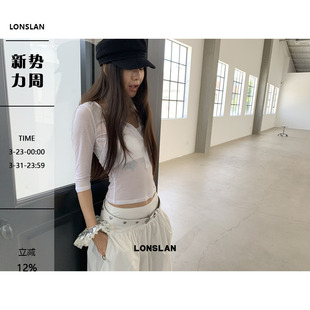 开襟系扣防晒条中袖 LONSLAN 25SUMMER