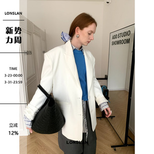 外套 NEW质感白色西装 LONSLAN 2024AW