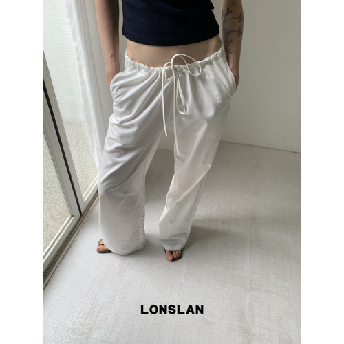 LONSLAN2026夏季新款舒适绑带休闲裤