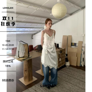 缎面蕾丝不规则内搭吊带裙 NEW LONSLAN 2025SS
