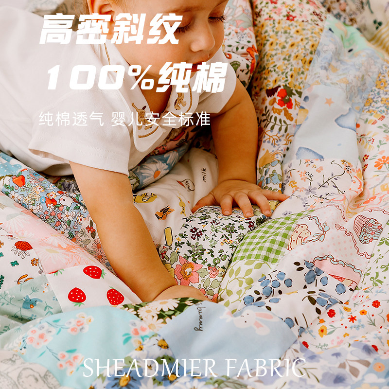 纯棉百家被底布材料套餐宝宝纯棉双层皱纱布料复古田园小碎花面料,居家布艺,海绵垫/布料/面料/手工diy,淘宝优惠券,粉丝福利购,淘宝优惠卷