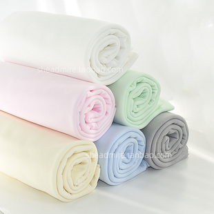 纯色儿童棉布柔软弹力针织面料精梳纯棉宝宝a类床品亲肤睡衣布料