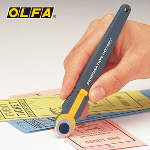 日本欧发OLFA虚线切割刀滚刀虚线刀PRC-23制作彩券卡券优惠券易撕