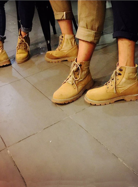 2025款秋冬季英伦风马丁靴男靴子真皮沙漠靴男中帮潮流情侣靴短靴