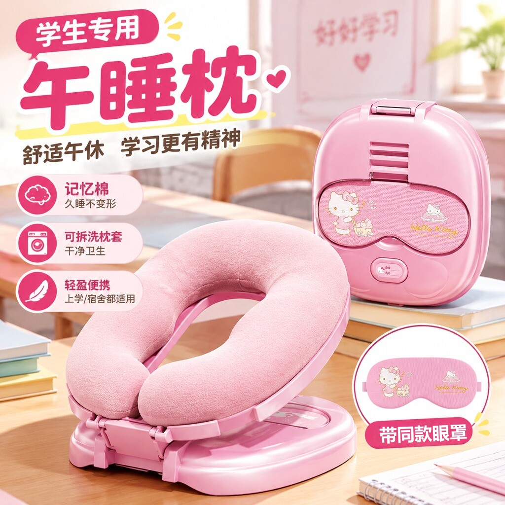 午睡枕小学生趴睡枕儿童午休枕头教室睡觉便携午睡神器趴趴枕抱枕