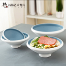 面碗麻辣烫味千拉面碗商用大碗泡面碗汤碗 扬格蓝白系列拉面碗日式