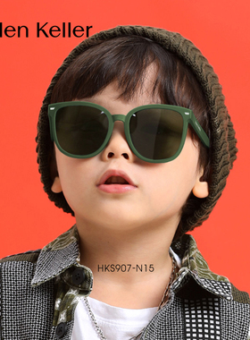 海伦凯勒不伤眼睛宽边太阳镜女宝防紫外线3岁宝宝墨镜男宝亲子款
