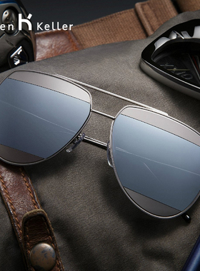 海伦凯勒胡歌同款小众设计感墨镜男款可配度数偏光近视太阳眼镜女