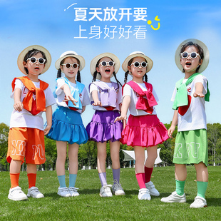 六一节儿童演出服小学生啦啦队团体表演幼儿园毕业班服舞蹈合唱服