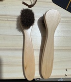 马毛长柄小圆刷皮鞋 刷子马鬃毛刷 皮包皮衣清洁上油除尘工具软毛鞋