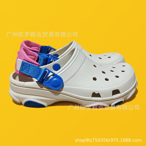 Cro特林洞洞鞋男夏季厚底沙滩