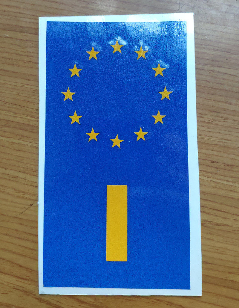 欧盟 i 意大利 旗帜车牌 饰反光贴汽车贴纸 汽车装饰贴 汽车用品