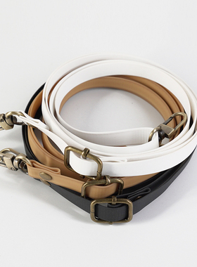 1.2厘米宽PVC斜挎带子可调节替换小黑色白色棕色包带肩带配件单买