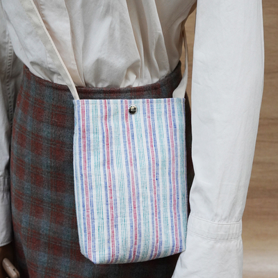 老土布手织布包纯棉手工包小原创文艺复古放手机的迷你小包女斜挎