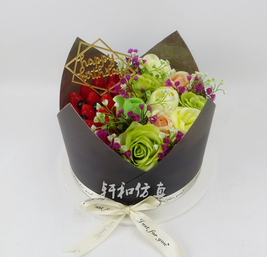 轩和花束仿真蛋糕模型2020创意新款鲜花欧式水果婚庆开业礼物摆件